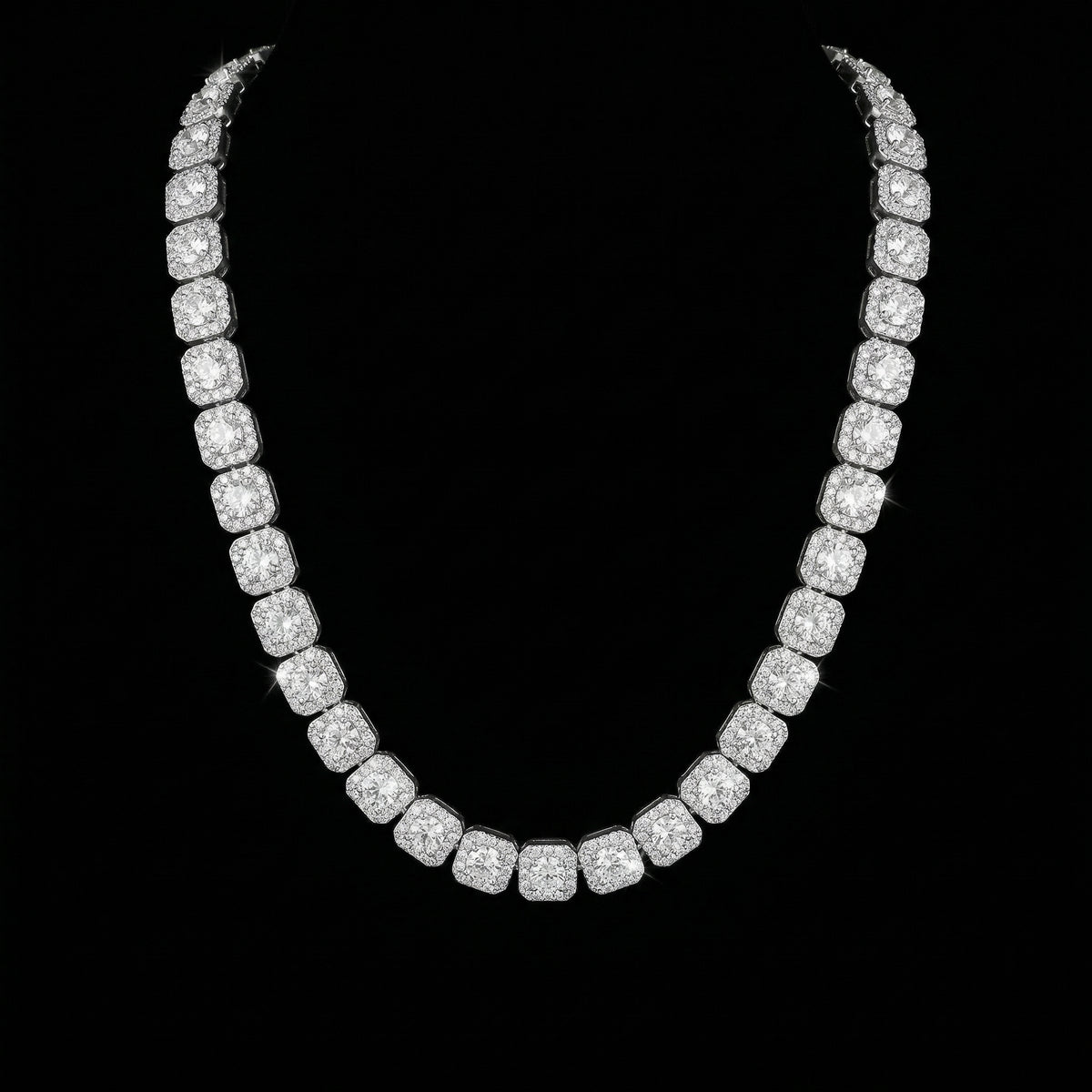 10mm Clustered Tennis Kette