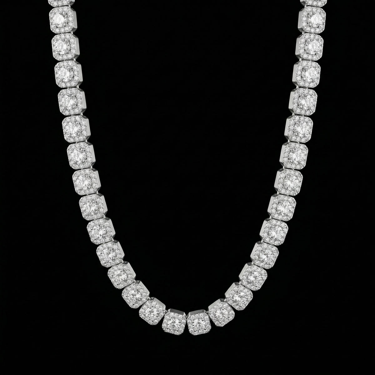 10mm Clustered Tennis Kette