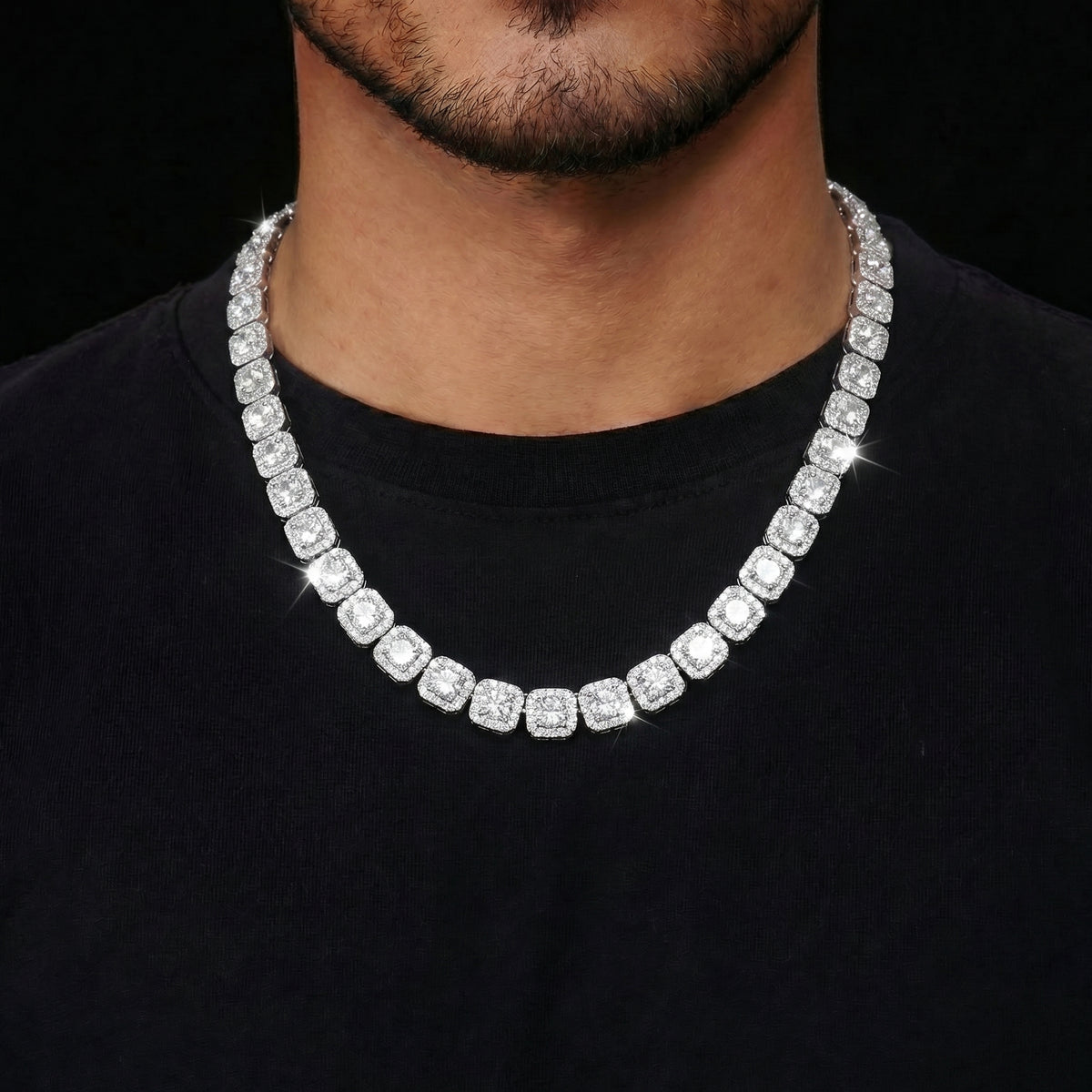 10mm Clustered Tennis Kette