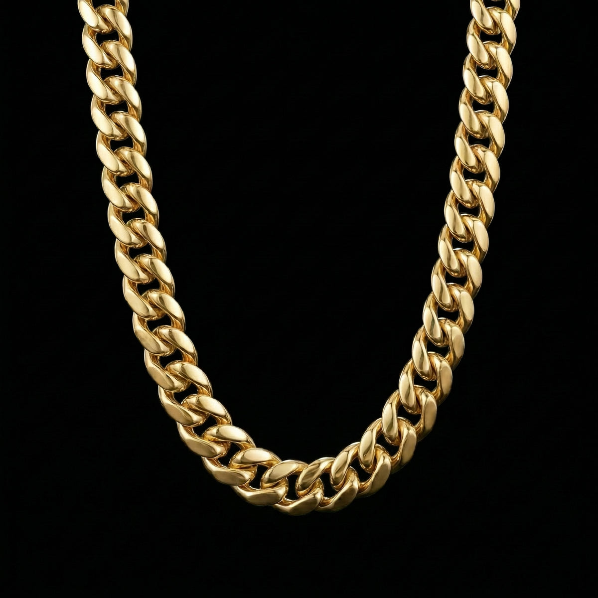 10 mm Clasp Cuban Kette mit Zirkonia-Verschluss