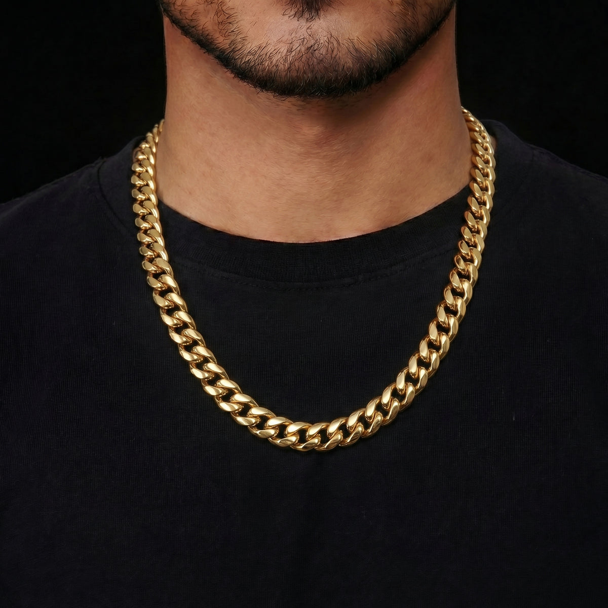 10 mm Clasp Cuban Kette mit Zirkonia-Verschluss
