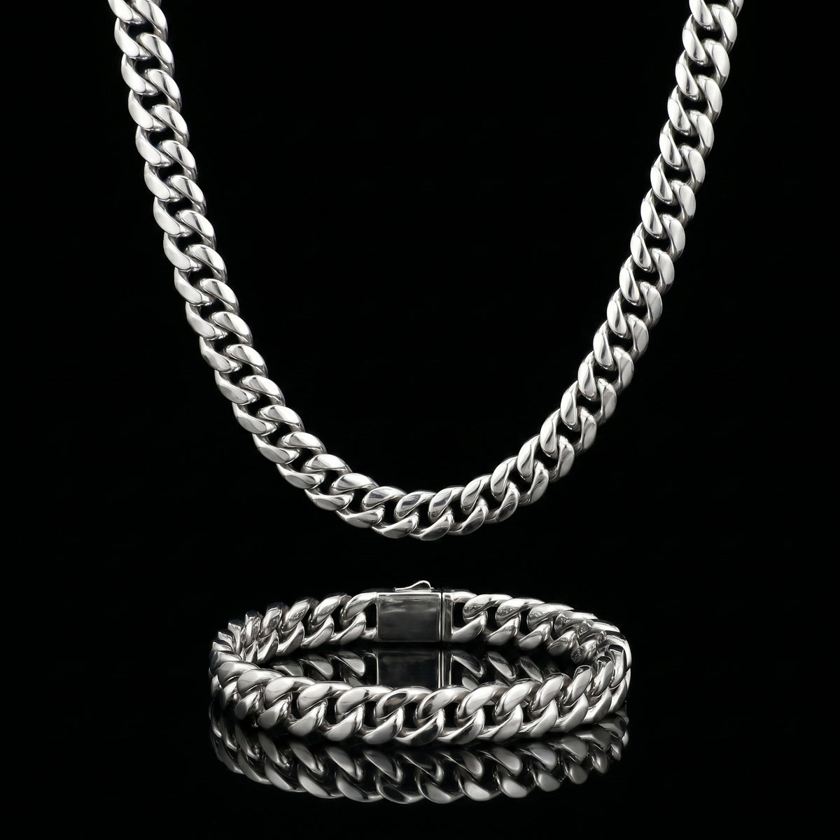 10 mm Clasp Cuban Set mit Zirkonia-Verschluss