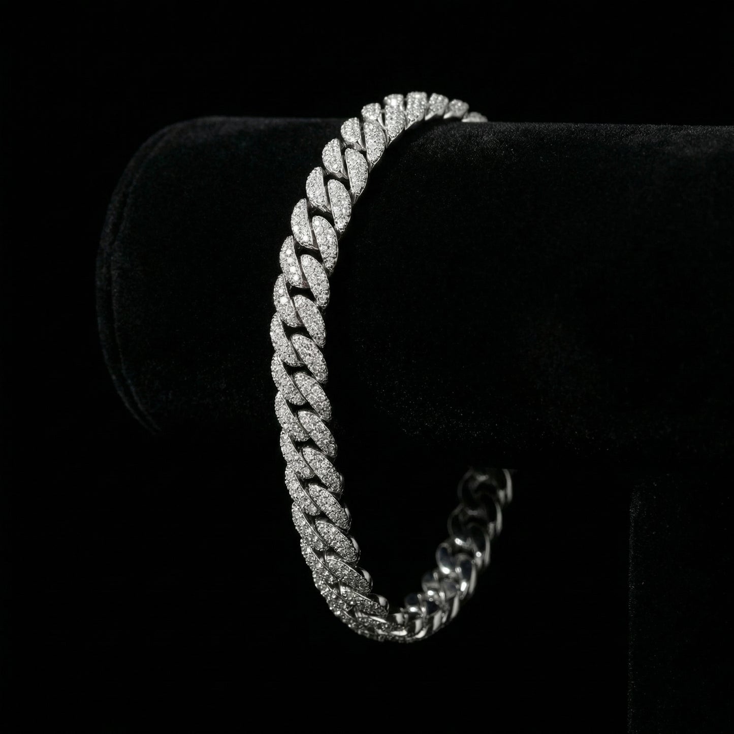 10 mm Moissanite Iced Cuban Link Armband