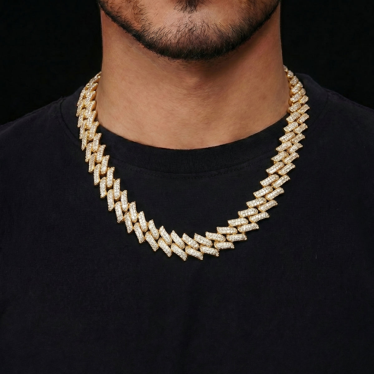 16 mm Spiked Cuban Kette