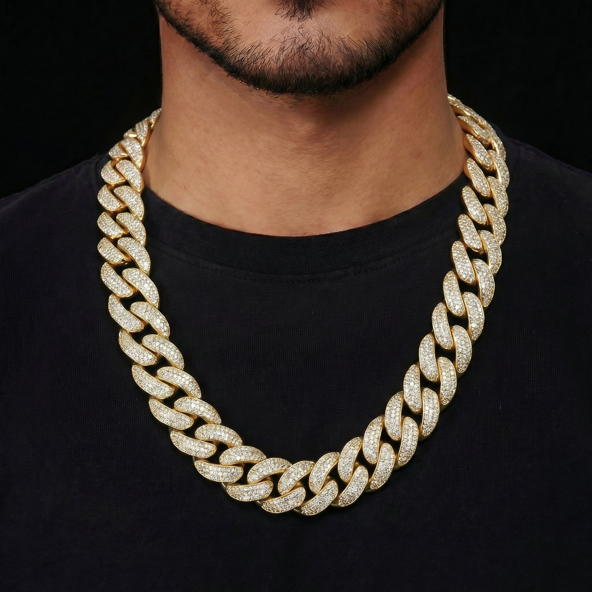 18 mm Moissanite Cuban Link Kette
