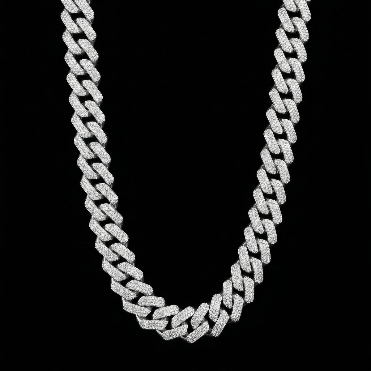 20 mm Moissanite Prong Cuban Kette