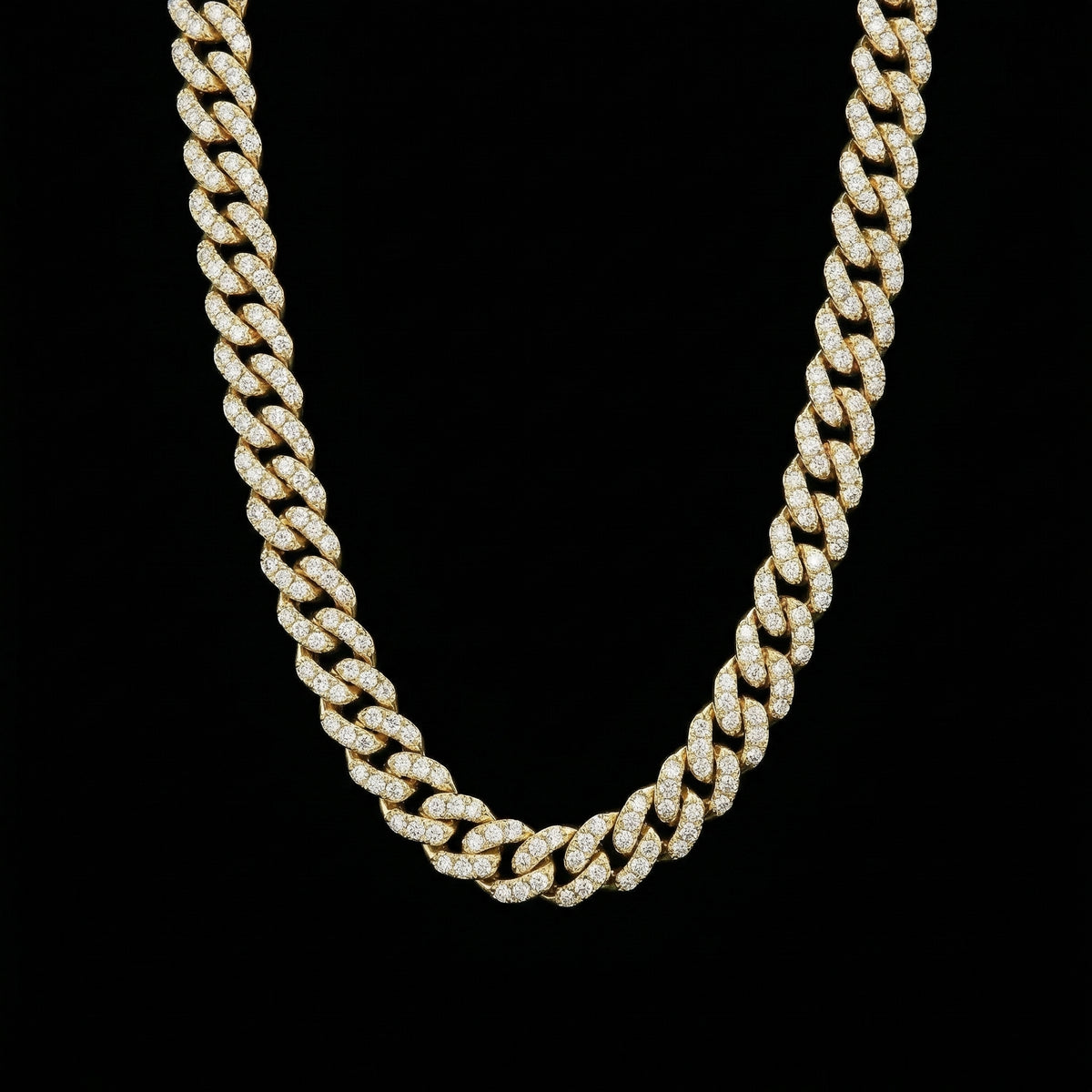 8 mm Moissanite Micro Cuban Link Kette