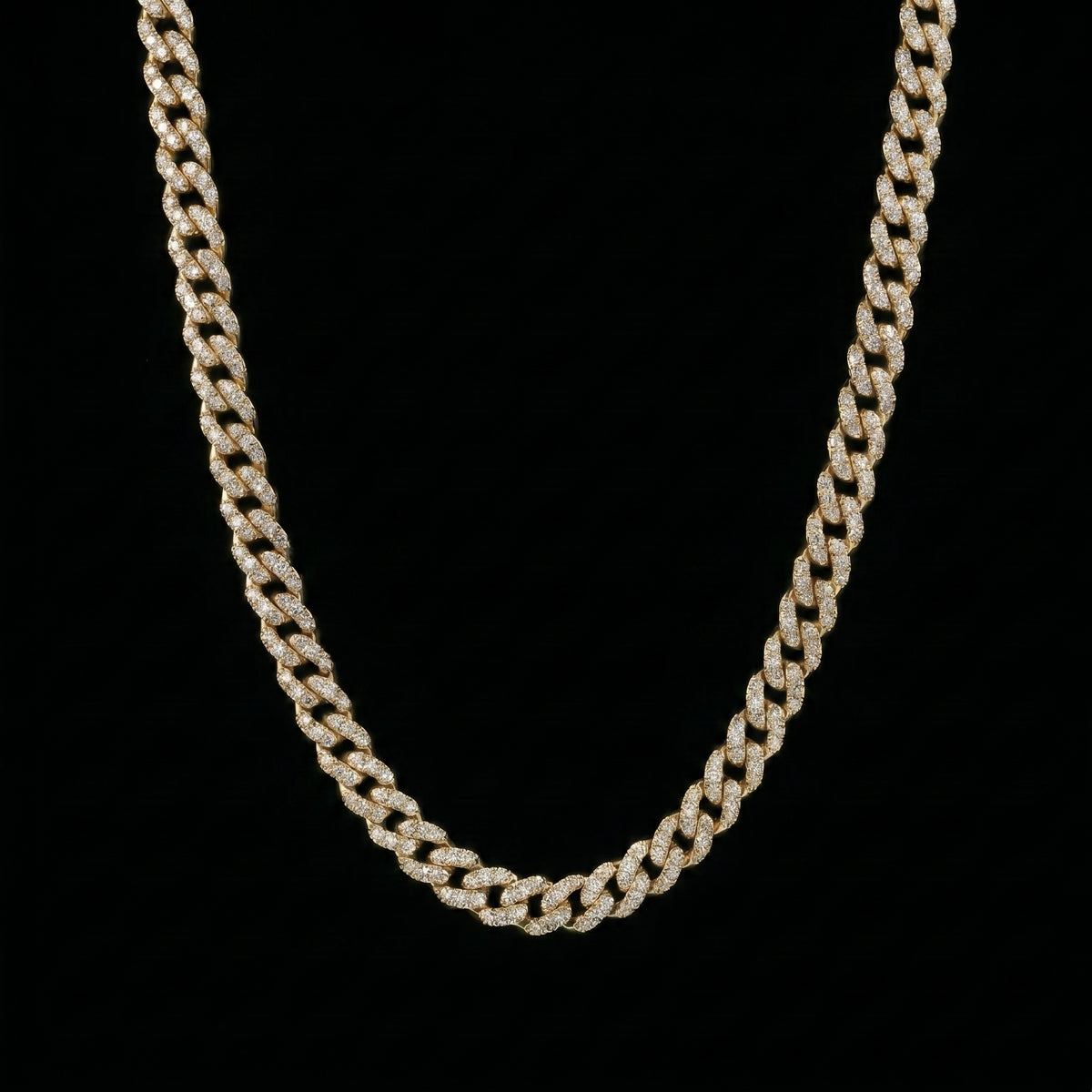 Zirkonia Round Cut Cuban Link Kette – 6 mm