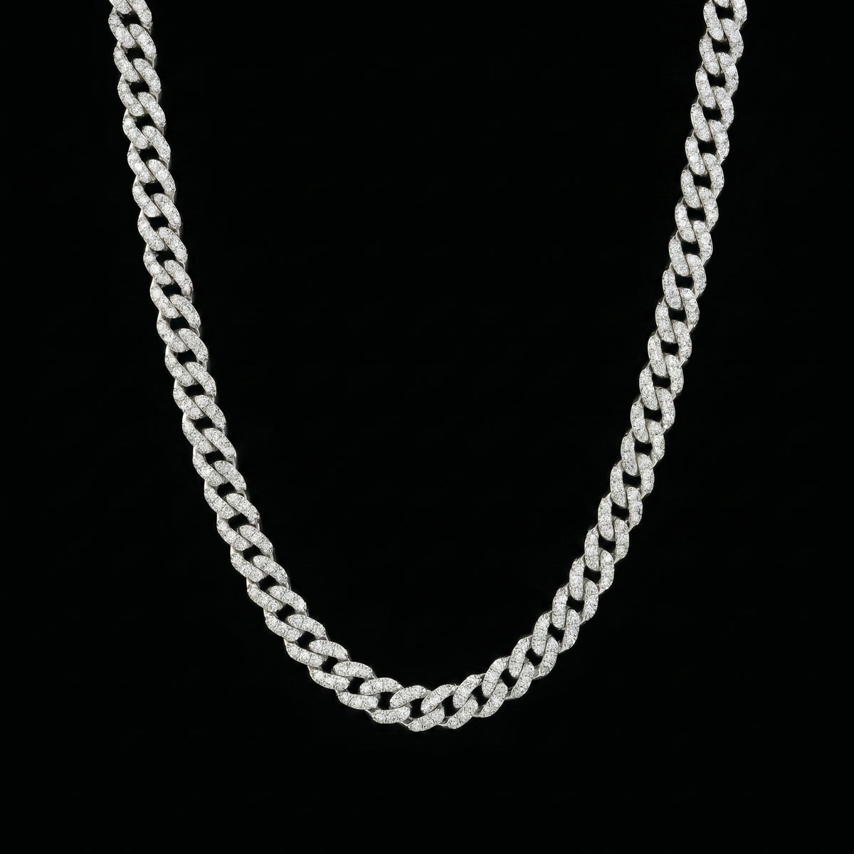 Zirkonia Round Cut Cuban Link Kette – 6 mm