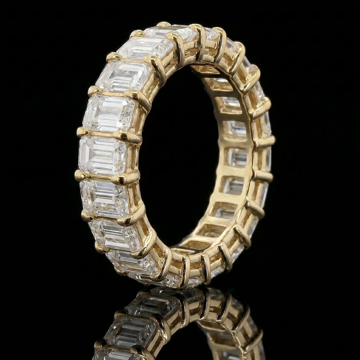 Emerald Cut Moissanite Ring