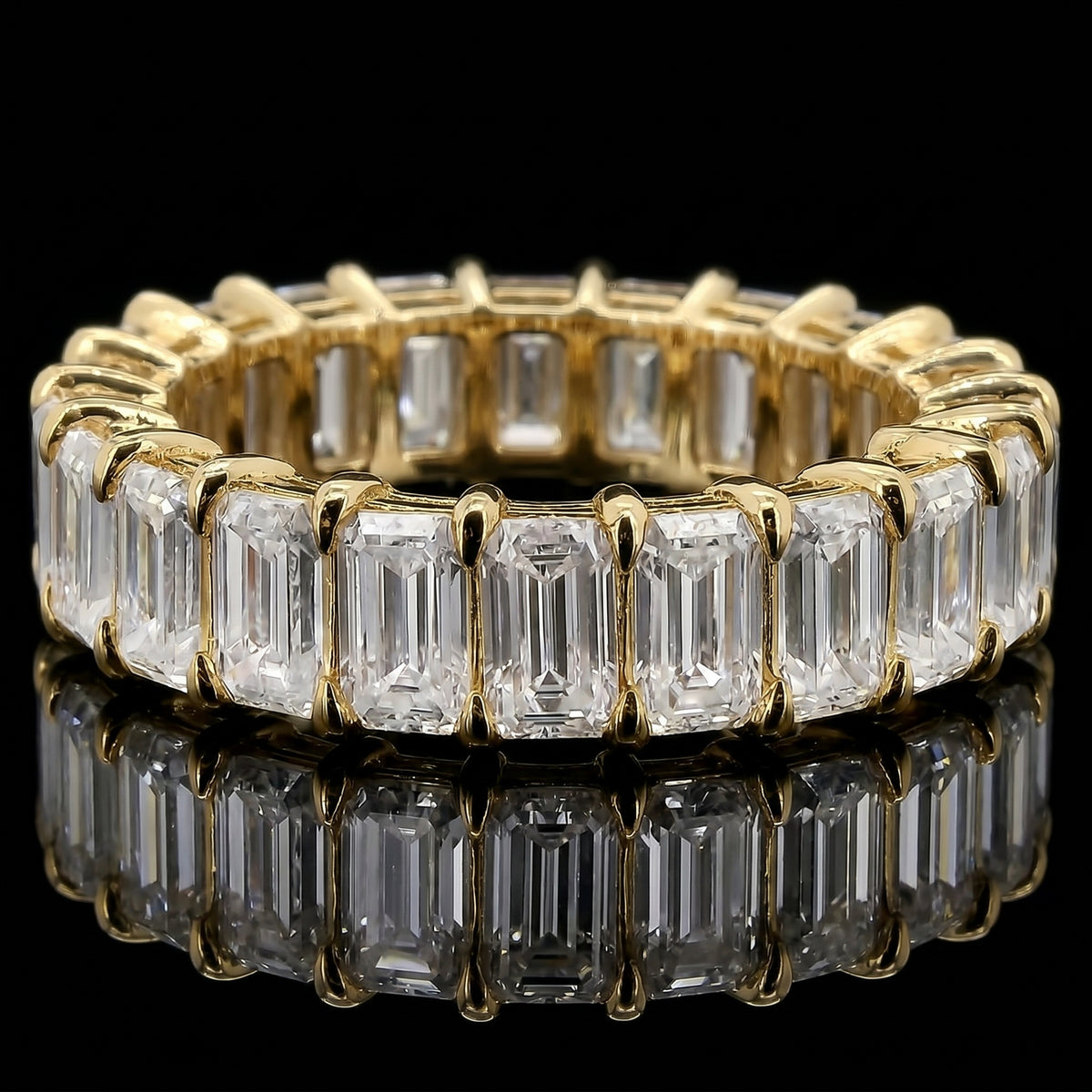 Emerald Cut Moissanite Ring