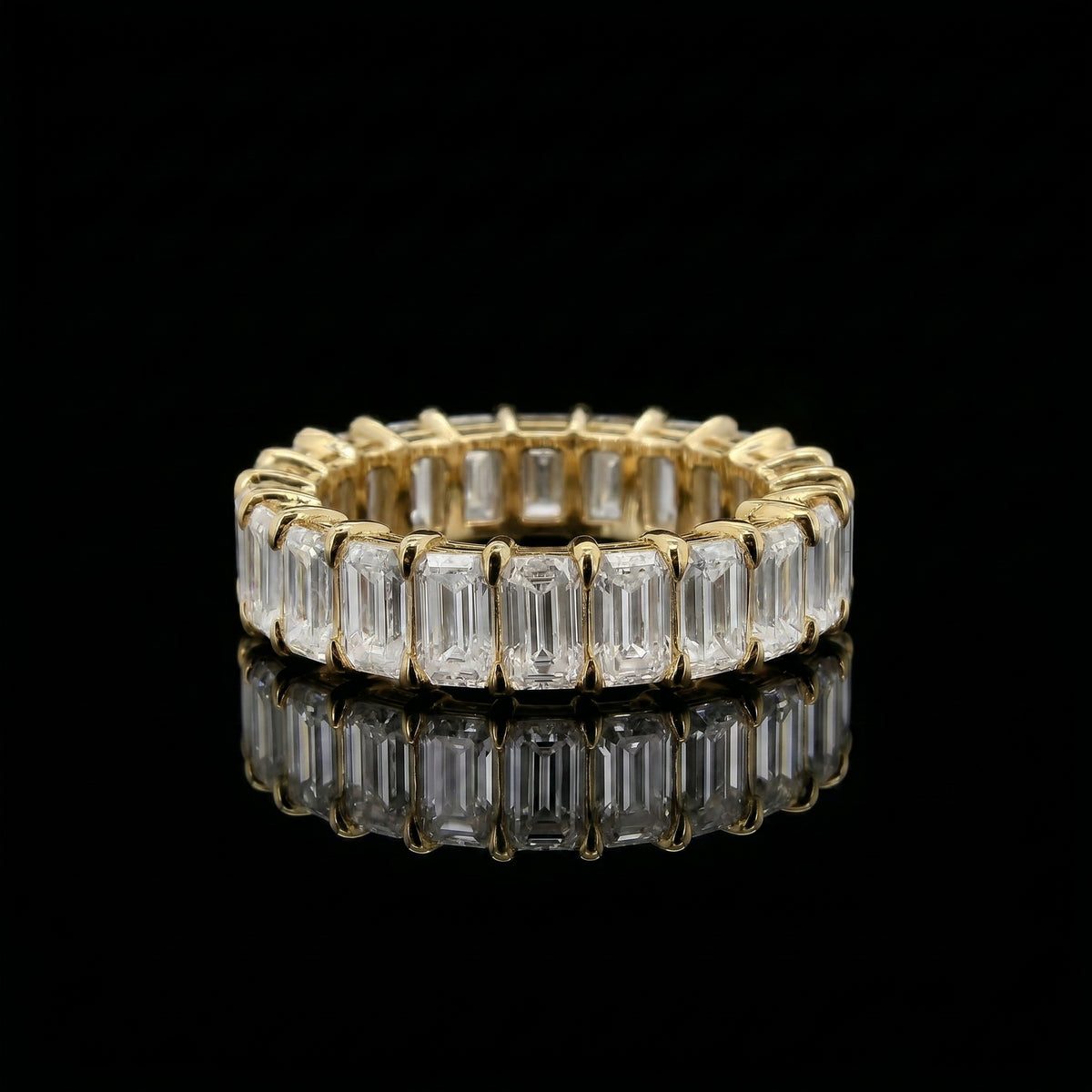 Emerald Cut Moissanite Ring