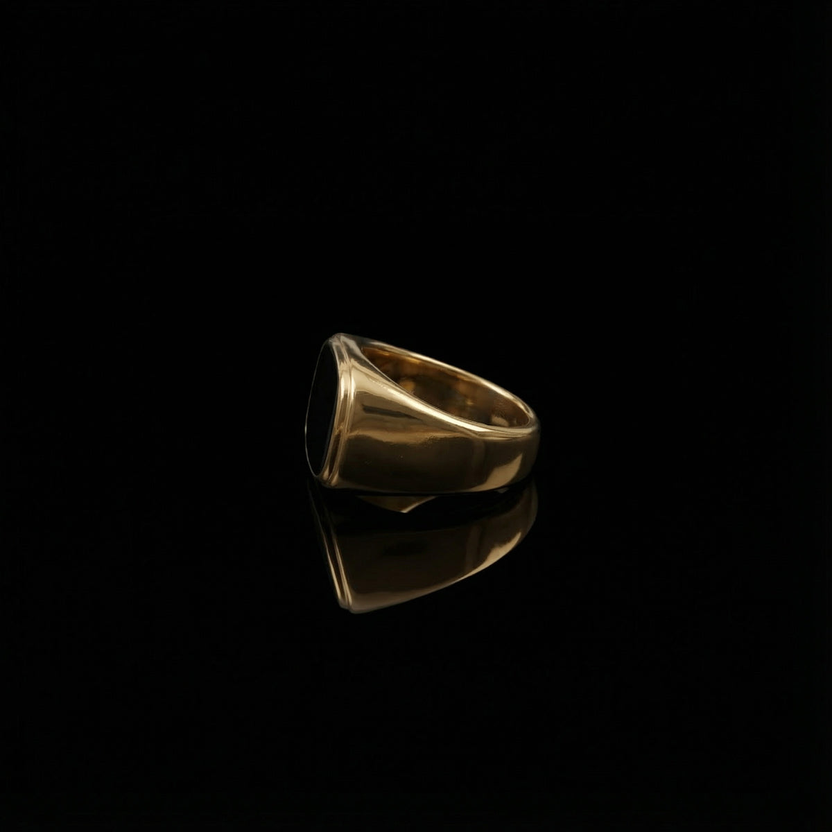 Schwarzstein Ring Gerundet