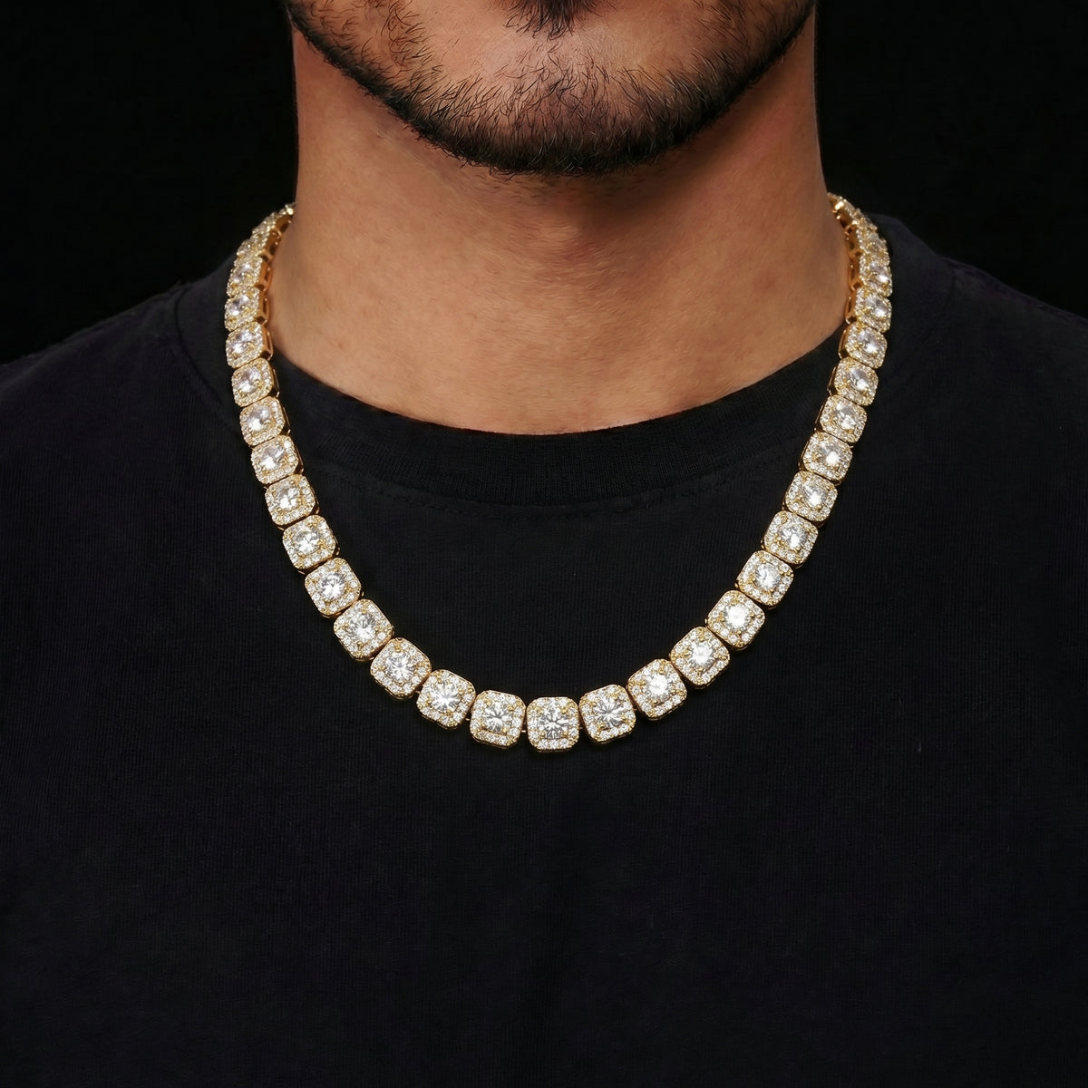 10mm Clustered Tennis Kette