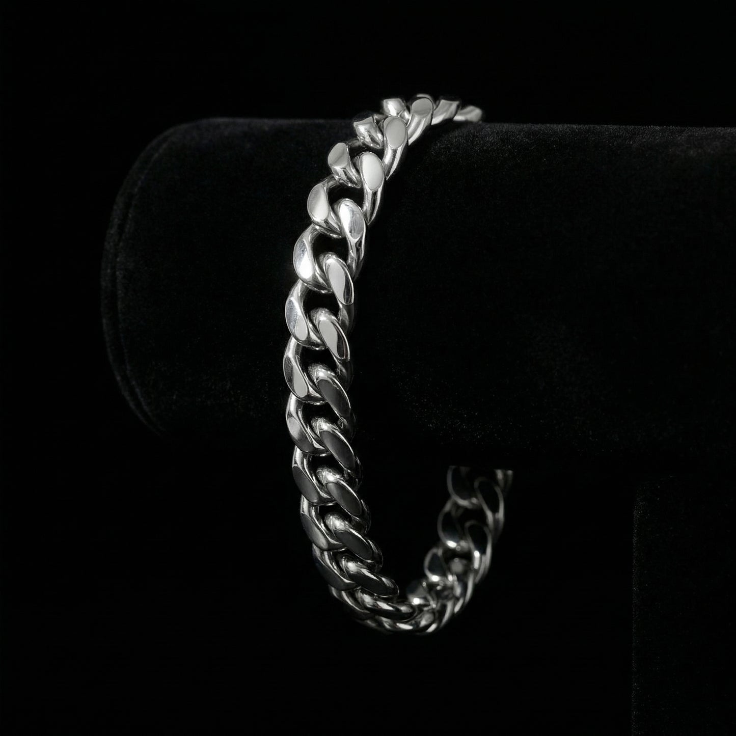 10 mm Cuban Armband mit Zirkonia-Verschluss