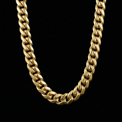 10 mm  Clasp Cuban Kette mit Zirkonia-Verschluss