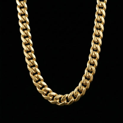 10 mm  Clasp Cuban Kette mit Zirkonia-Verschluss