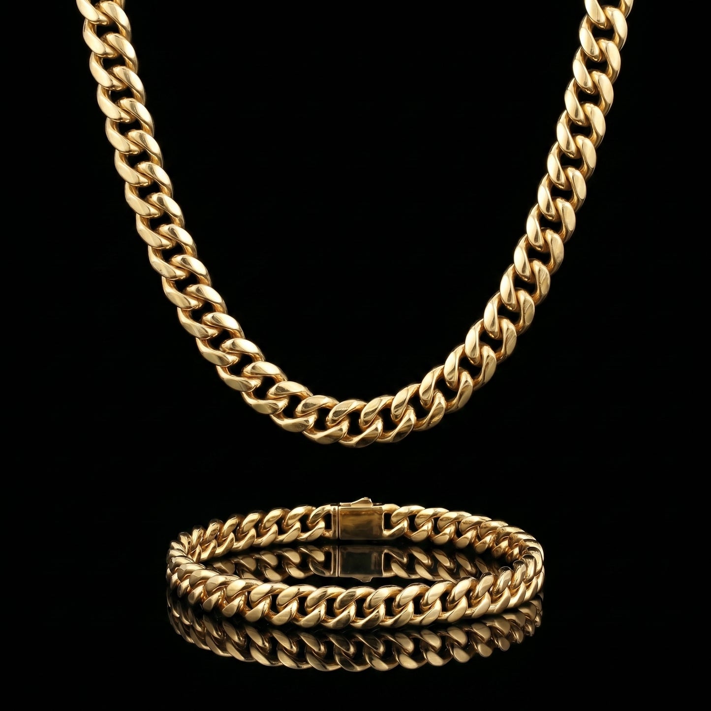 10mm iced clasp cuban gold model set hell