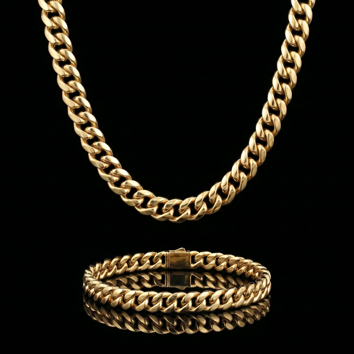 10 mm Clasp Cuban Set mit Zirkonia-Verschluss