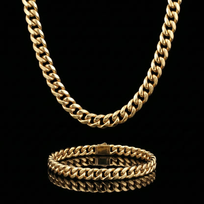 10mm iced clasp cuban gold model set hell