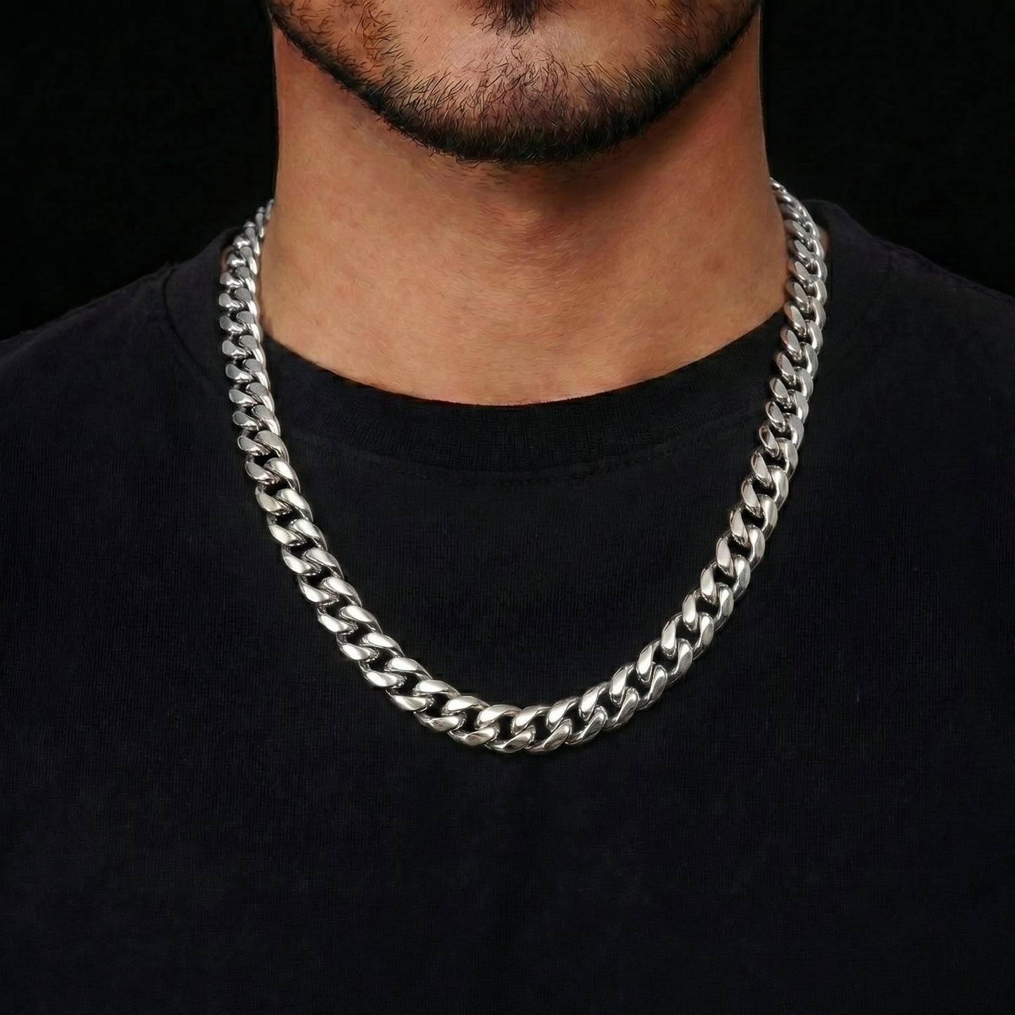10 mm  Clasp Cuban Kette mit Zirkonia-Verschluss