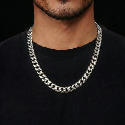 10 mm  Clasp Cuban Kette mit Zirkonia-Verschluss