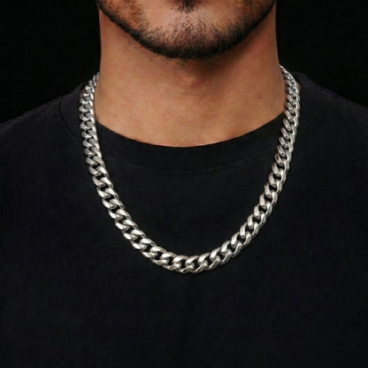 10 mm  Clasp Cuban Kette mit Zirkonia-Verschluss
