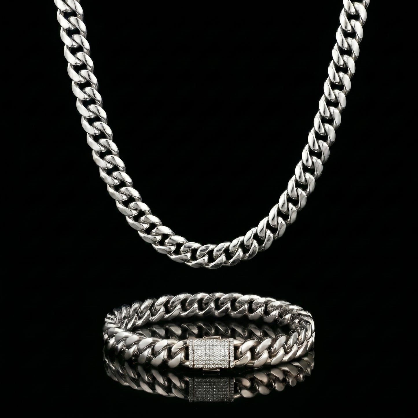 10mm iced clasp cuban gold model set hell