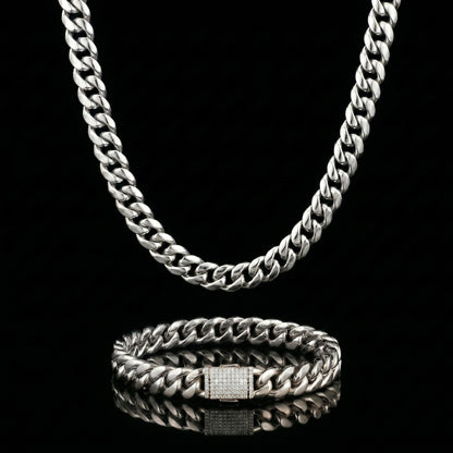 10mm iced clasp cuban gold model set hell