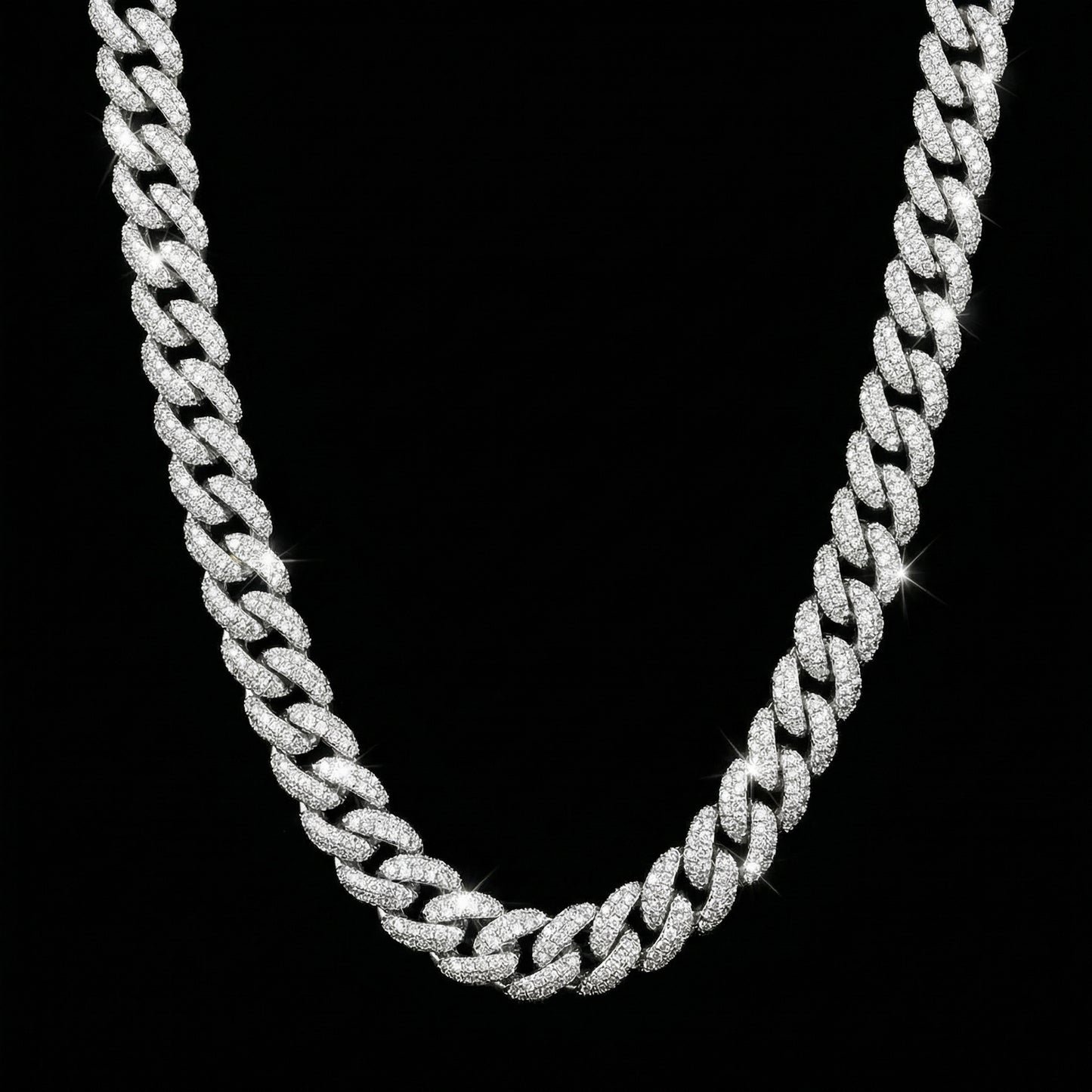 10 mm Moissanite Iced Cuban Kette