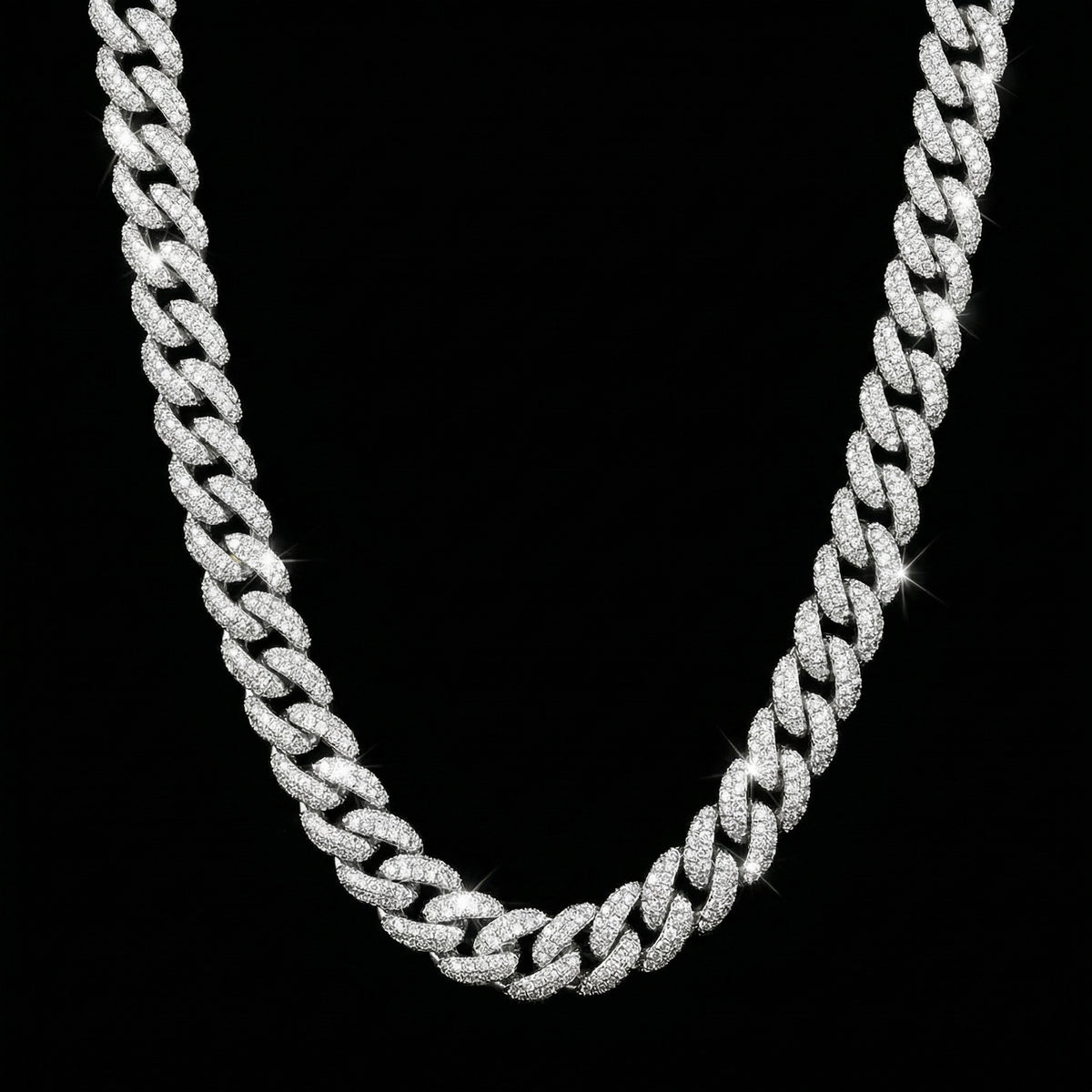 10 mm Moissanite Iced Cuban Link Kette