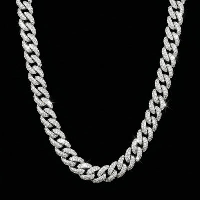 10mm Moissanite Iced Cuban Link Kette Premium