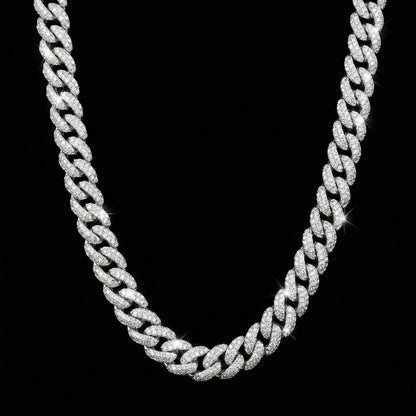 10mm Moisanite Iced Cuban Link Kette Premium
