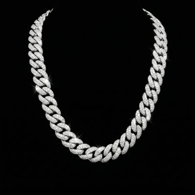 10 mm Moissanite Iced Cuban Link Kette