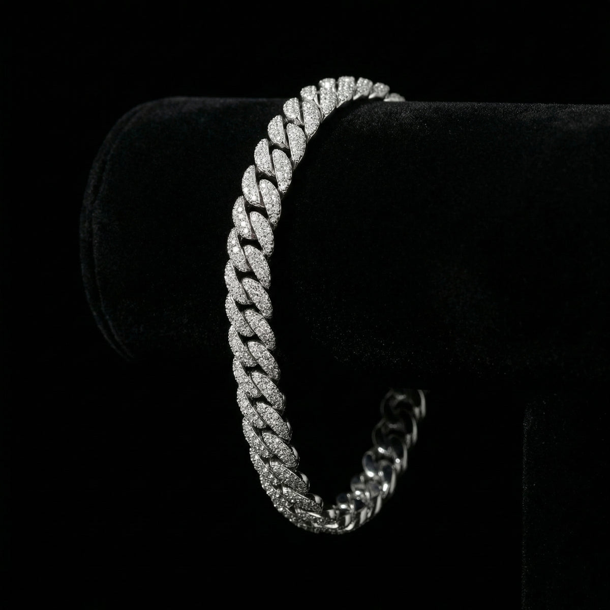 10 mm Moissanite Iced Cuban Link Armband