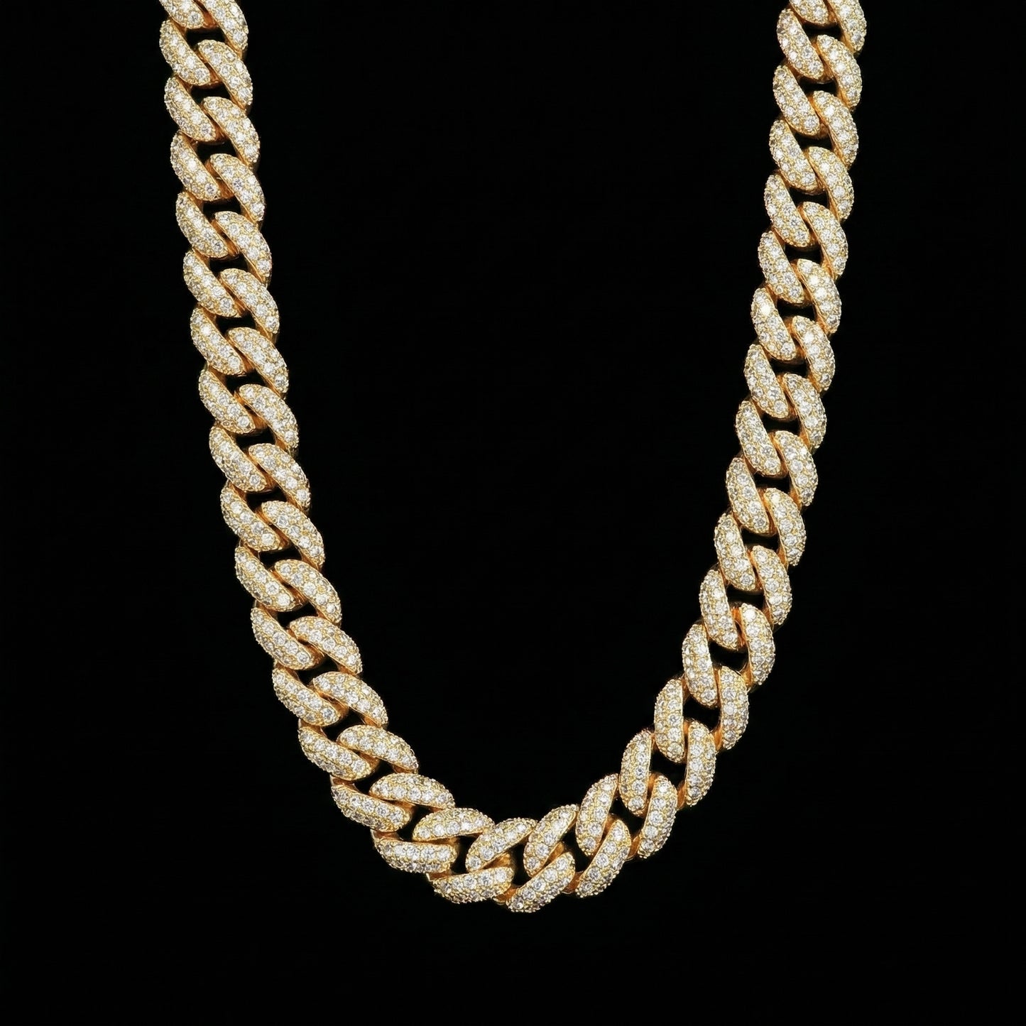 10mm Moisanite Iced Cuban Link Kette Premium