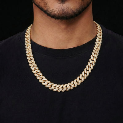 10 mm Moissanite Iced Cuban Link Kette