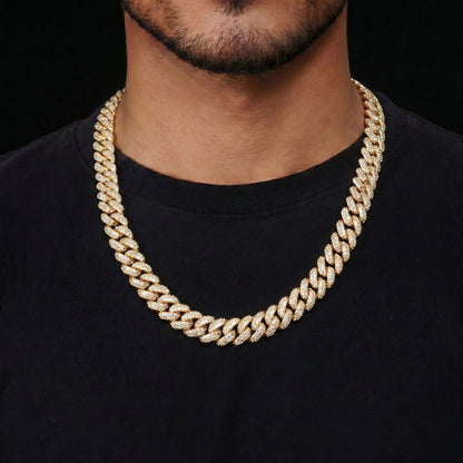 10 mm Moissanite Iced Cuban Link Kette