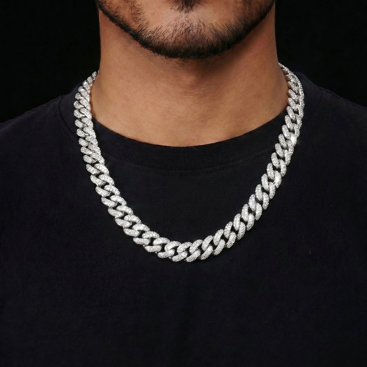 10 mm Moissanite Iced Cuban Link Kette