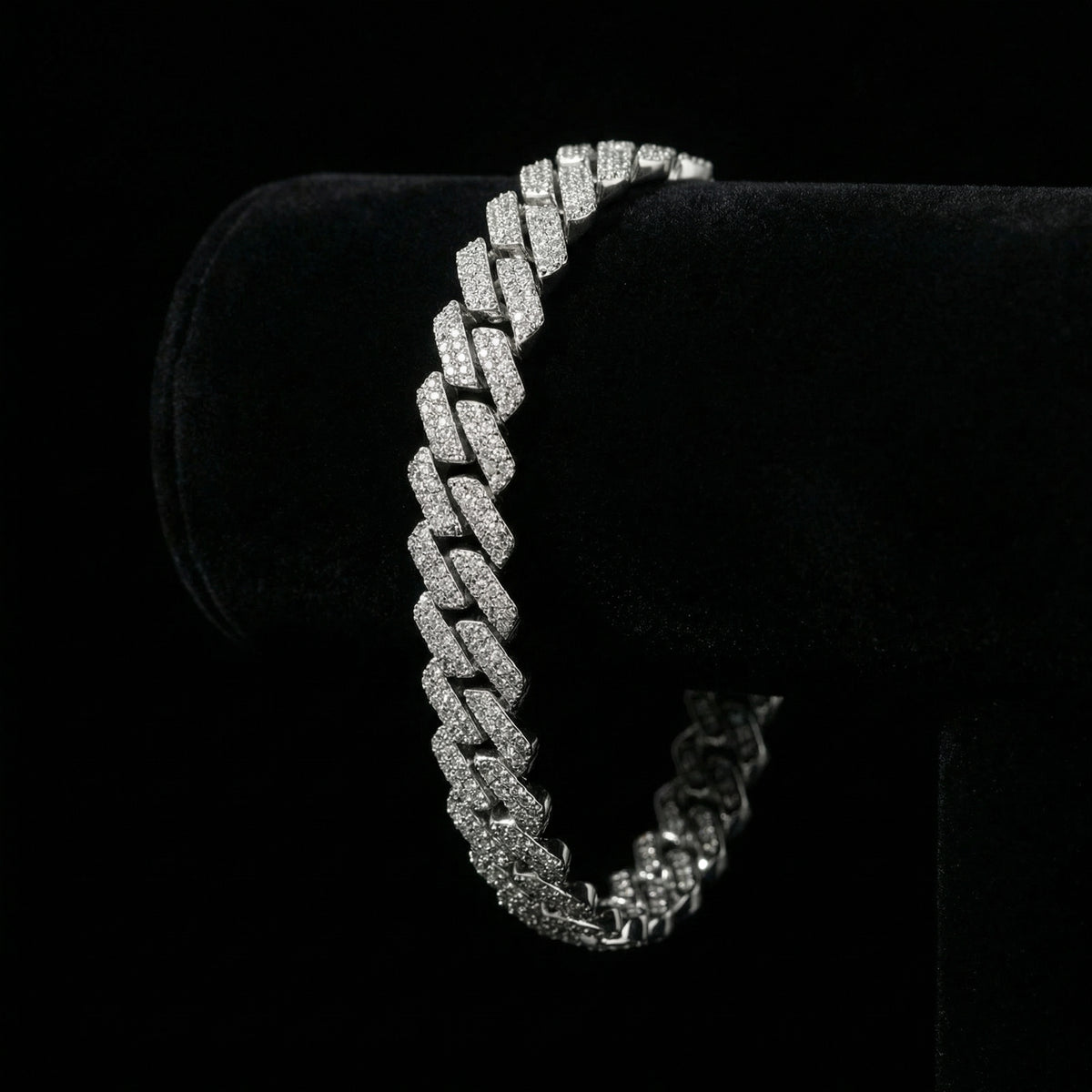 14 mm Moissanite Prong Cuban Armband