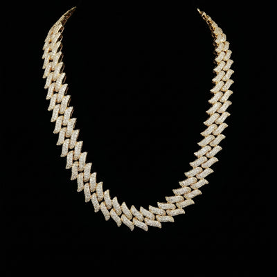 16 mm Spiked Cuban Kette