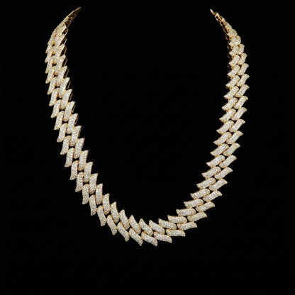 16 mm Spiked Cuban Kette