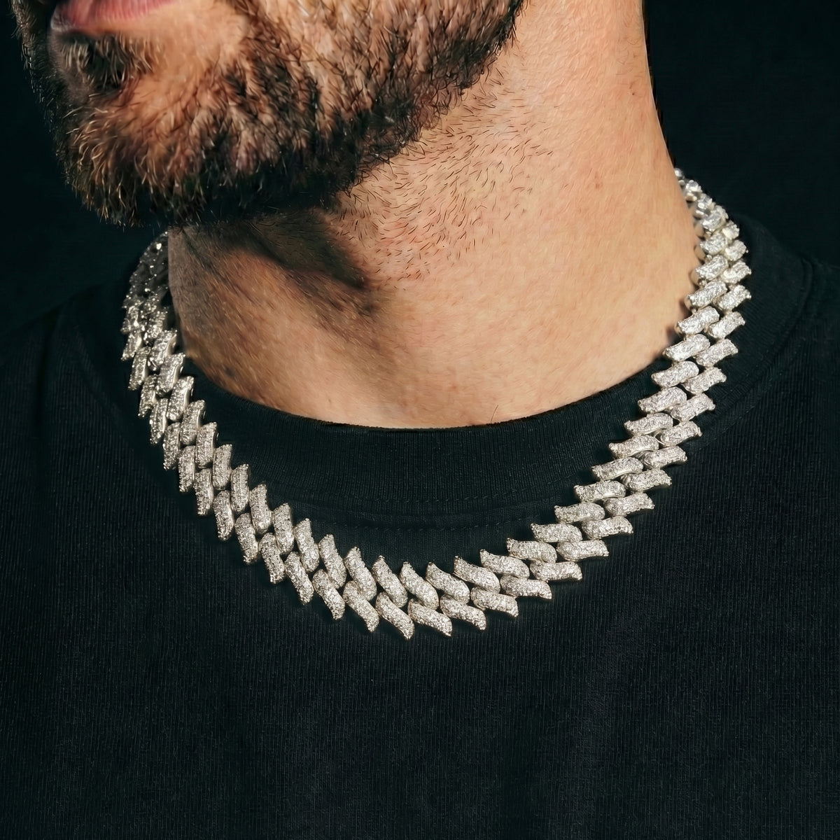 16 mm Spiked Cuban Kette