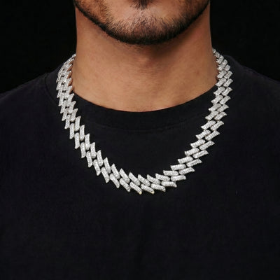 16 mm Spiked Cuban Kette