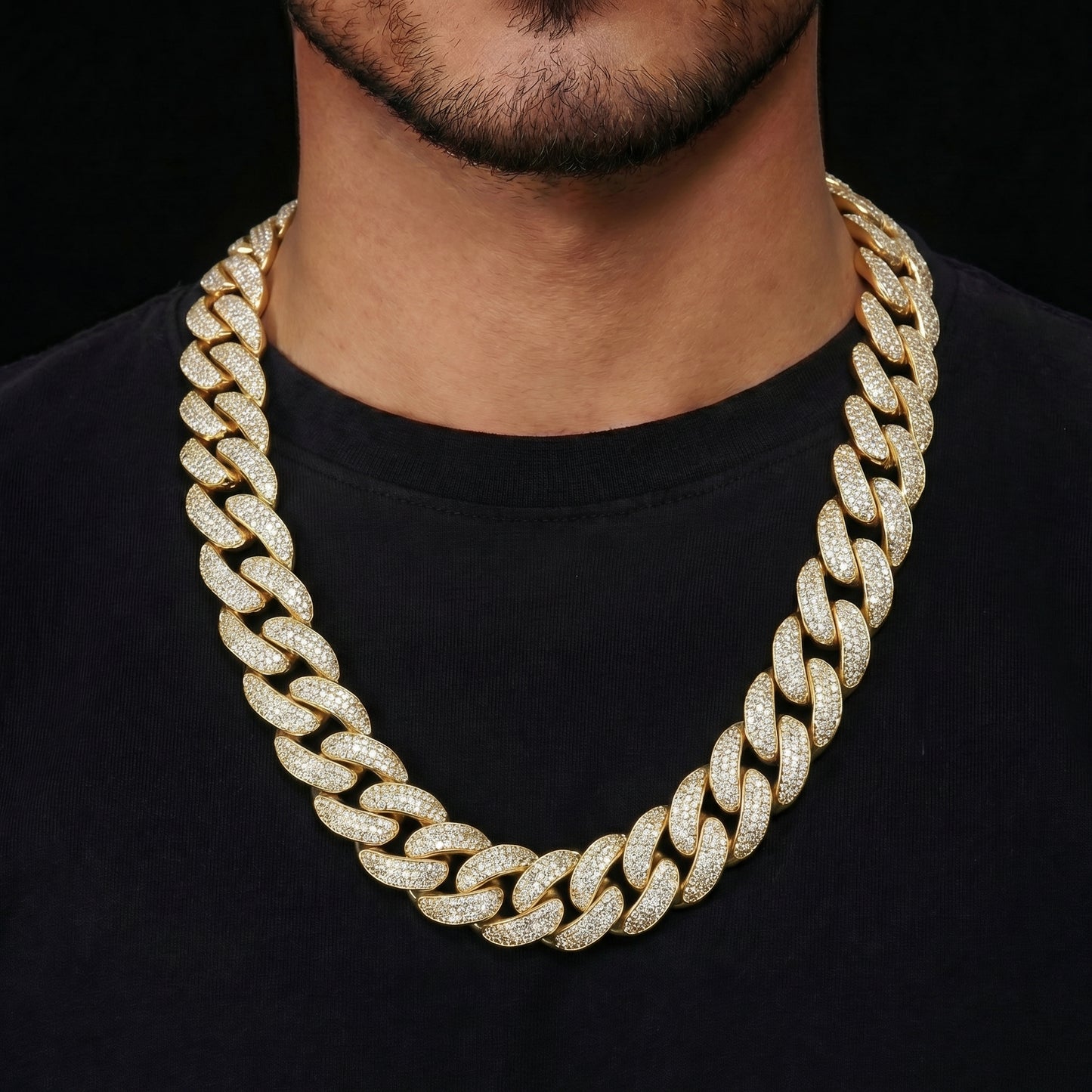 18 mm Moissanite Cuban Link Kette