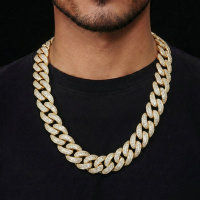 18 mm Moissanite Cuban Link Kette