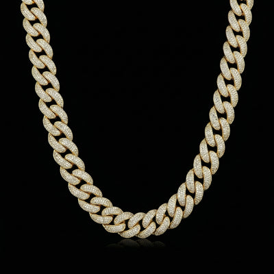 18 mm Moissanite Cuban Link Kette