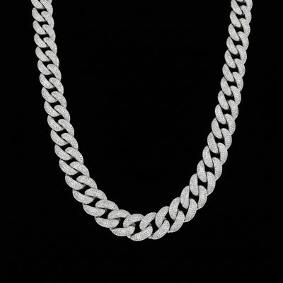 18 mm Moissanite Cuban Link Kette
