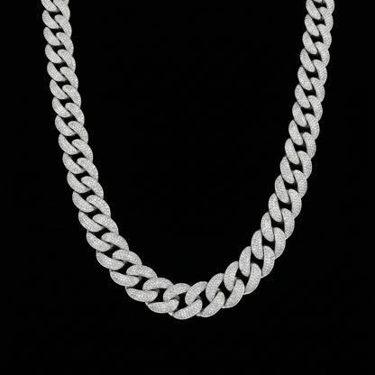 18 mm Moissanite Cuban Link Kette