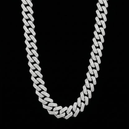 20 mm Moissanite Prong Cuban Kette